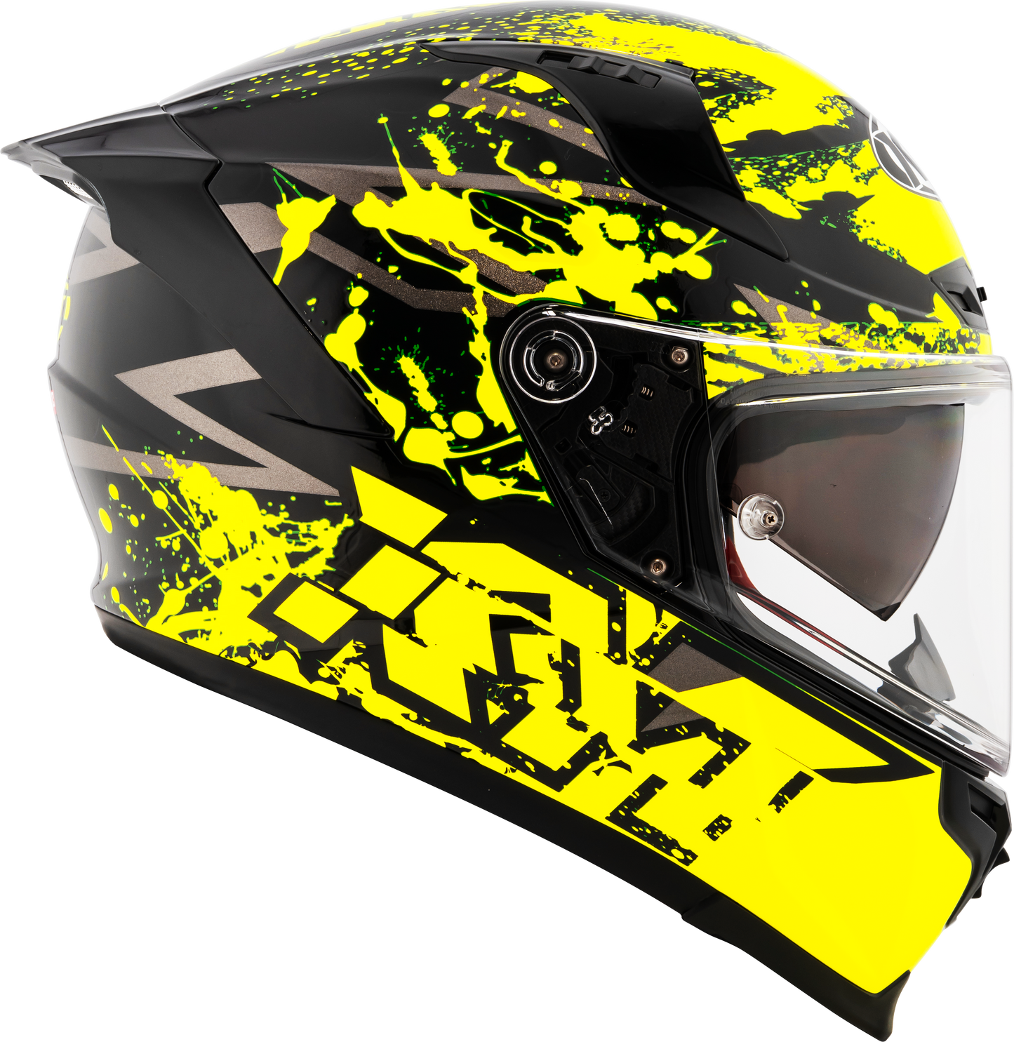 KYT HELMET STRIKER 2V NEUTRON BLACK YELLOW