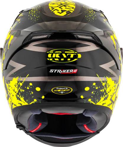 KYT HELMET STRIKER 2V NEUTRON BLACK YELLOW