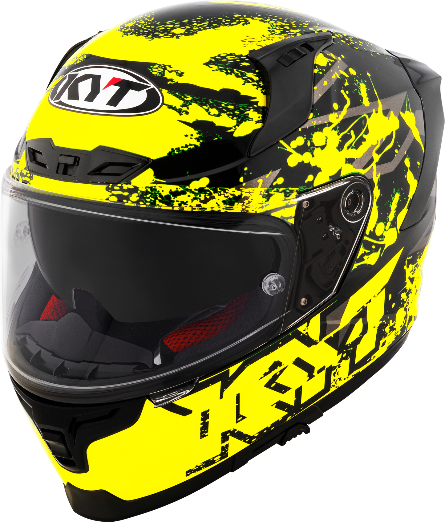 KYT HELMET STRIKER 2V NEUTRON BLACK YELLOW
