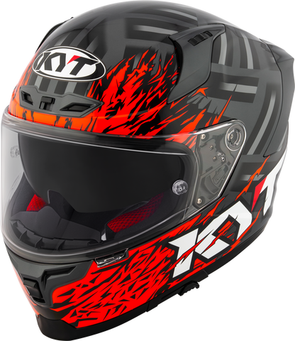 KYT HELMET STRIKER 2V FLAMING ANTHRACITE RED