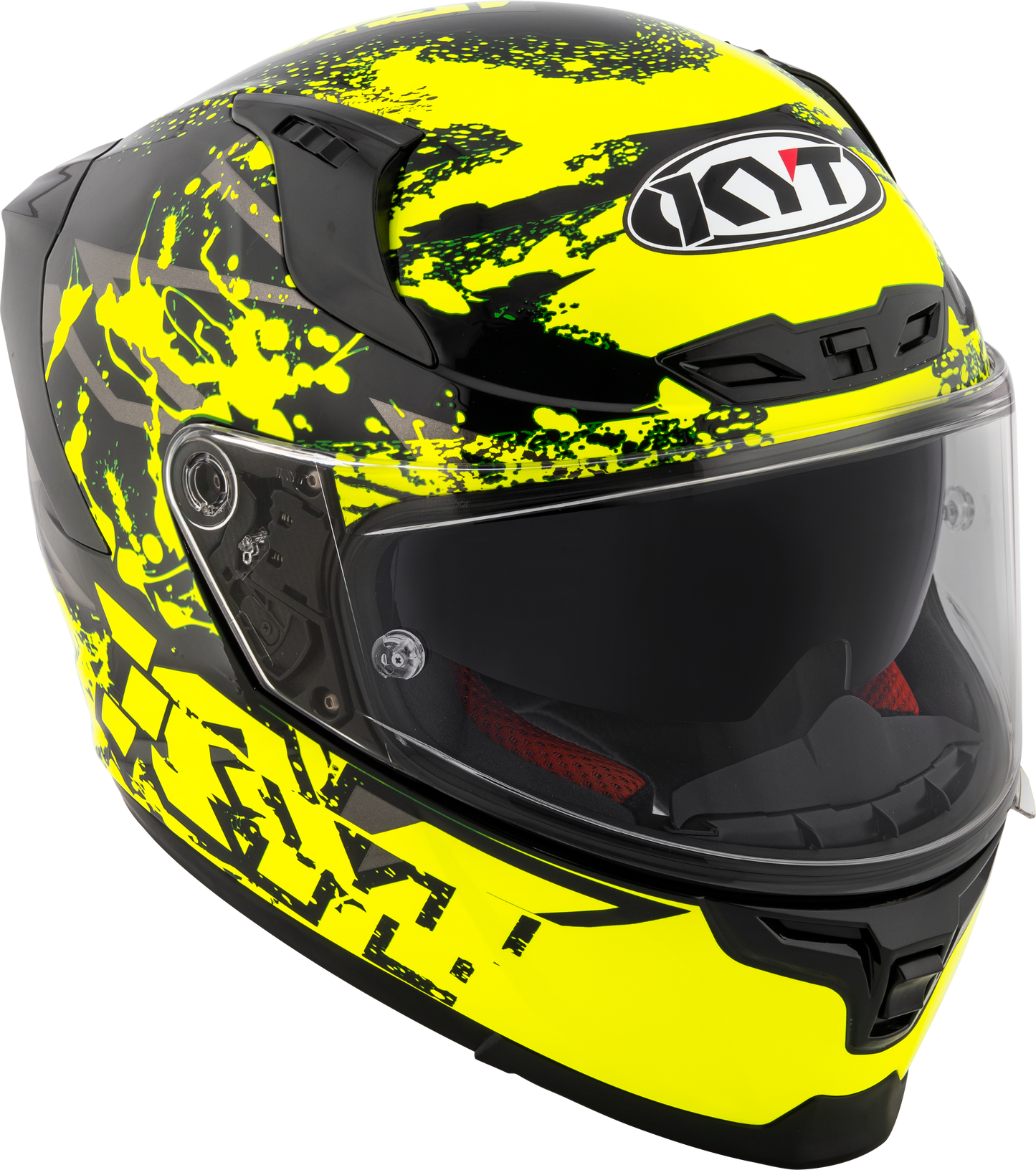 KYT HELMET STRIKER 2V NEUTRON BLACK YELLOW