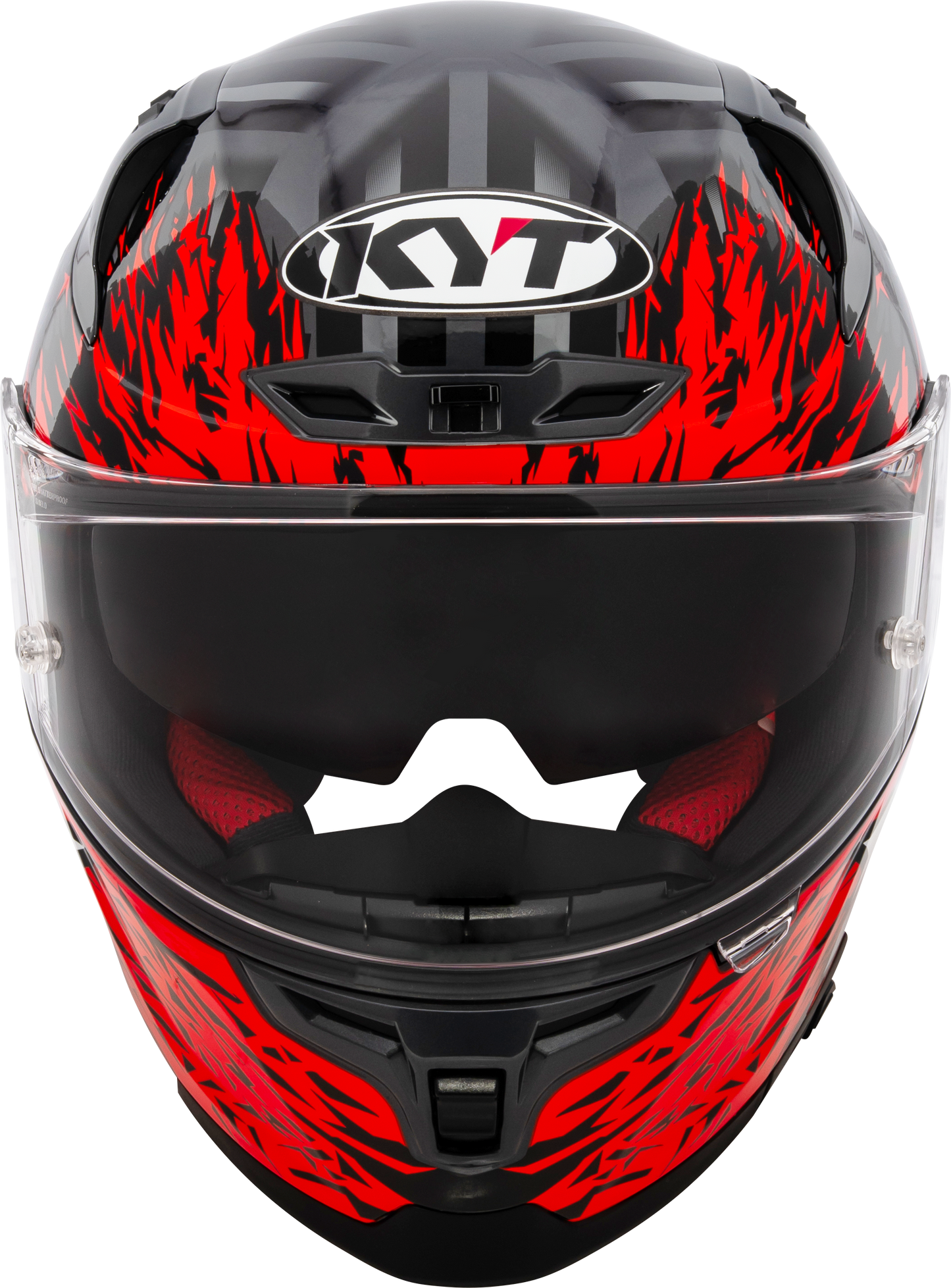 KYT HELMET STRIKER 2V FLAMING ANTHRACITE RED