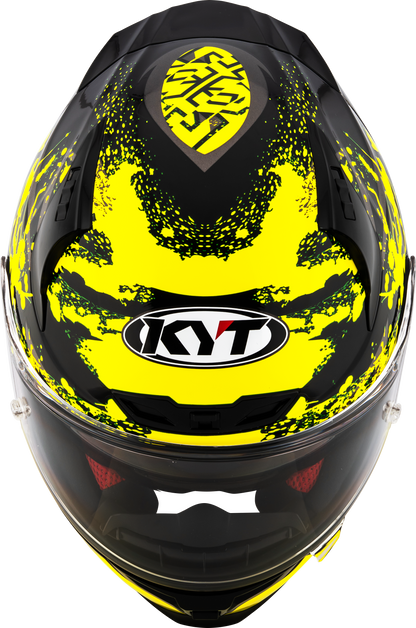 KYT HELMET STRIKER 2V NEUTRON BLACK YELLOW