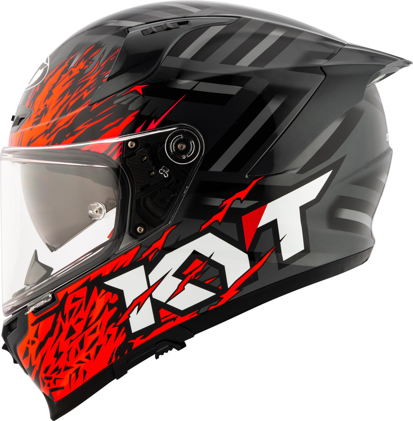 KYT HELMET STRIKER 2V FLAMING ANTHRACITE RED