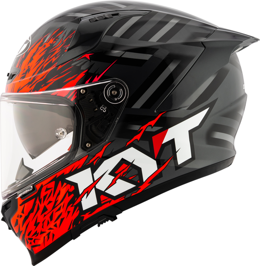 KYT HELMET STRIKER 2V FLAMING ANTHRACITE RED