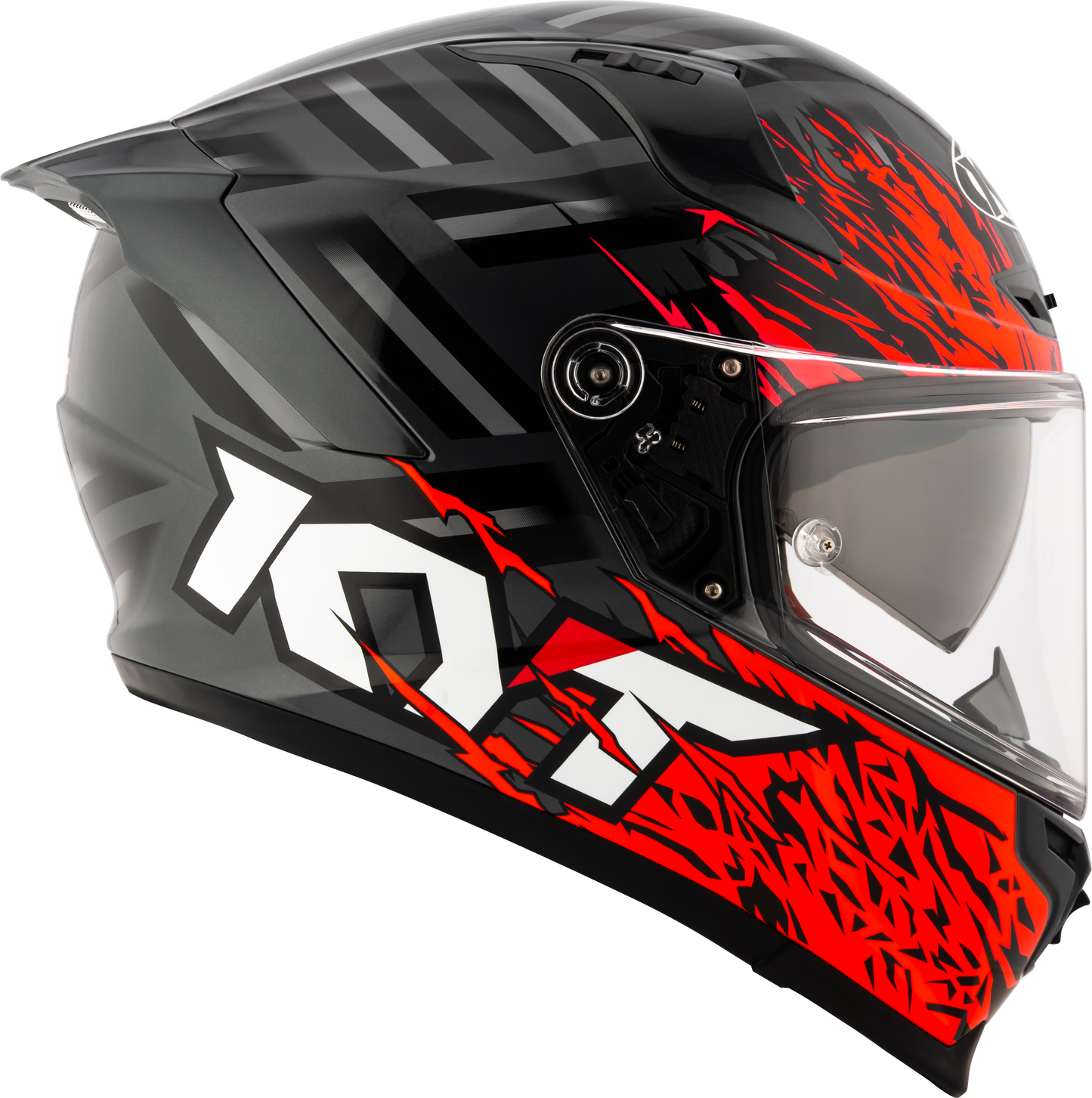 KYT HELMET STRIKER 2V FLAMING ANTHRACITE RED