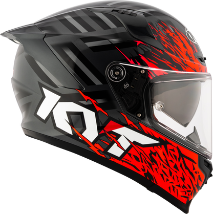 KYT HELMET STRIKER 2V FLAMING ANTHRACITE RED