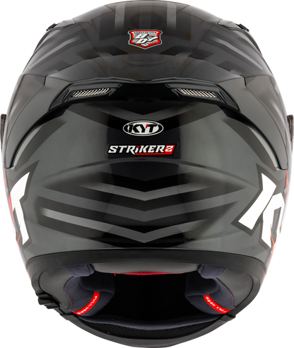 KYT HELMET STRIKER 2V FLAMING ANTHRACITE RED