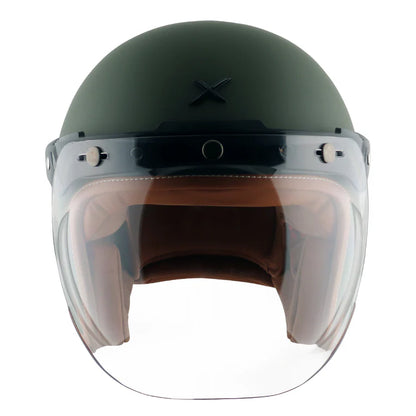 AXOR HELMET RETRO JET DULL BATTLE GREEN