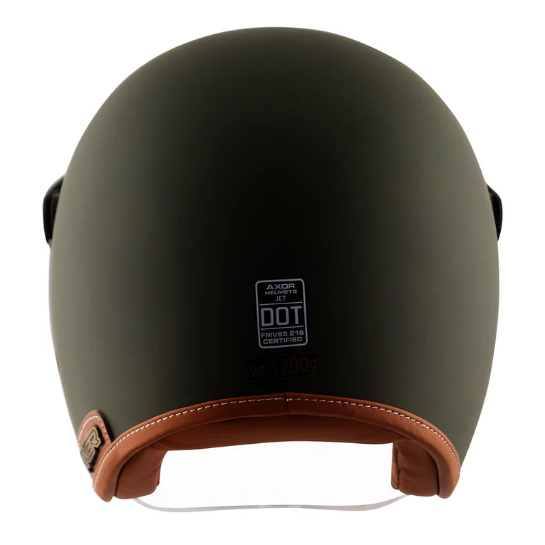 AXOR HELMET RETRO JET DULL BATTLE GREEN