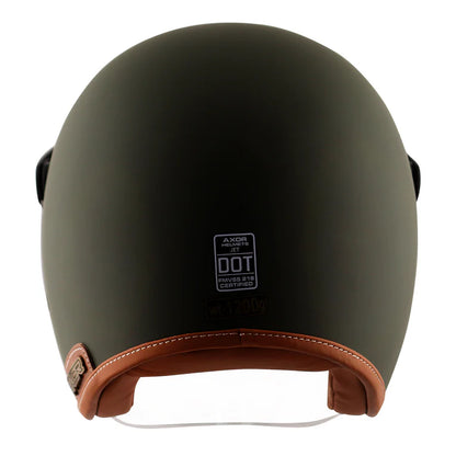 AXOR HELMET RETRO JET DULL BATTLE GREEN