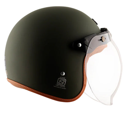 AXOR HELMET RETRO JET DULL BATTLE GREEN