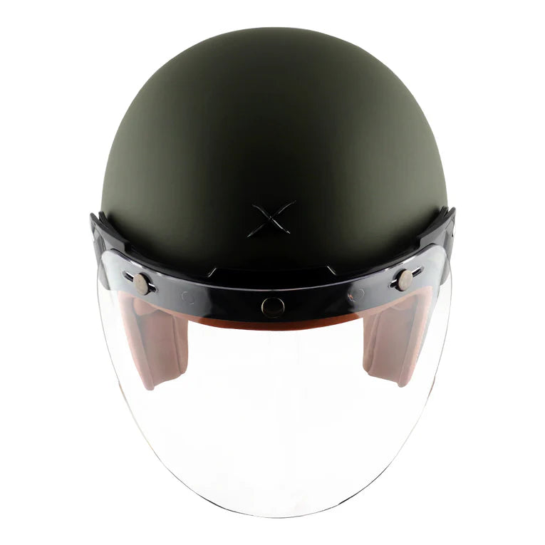 AXOR HELMET RETRO JET DULL BATTLE GREEN