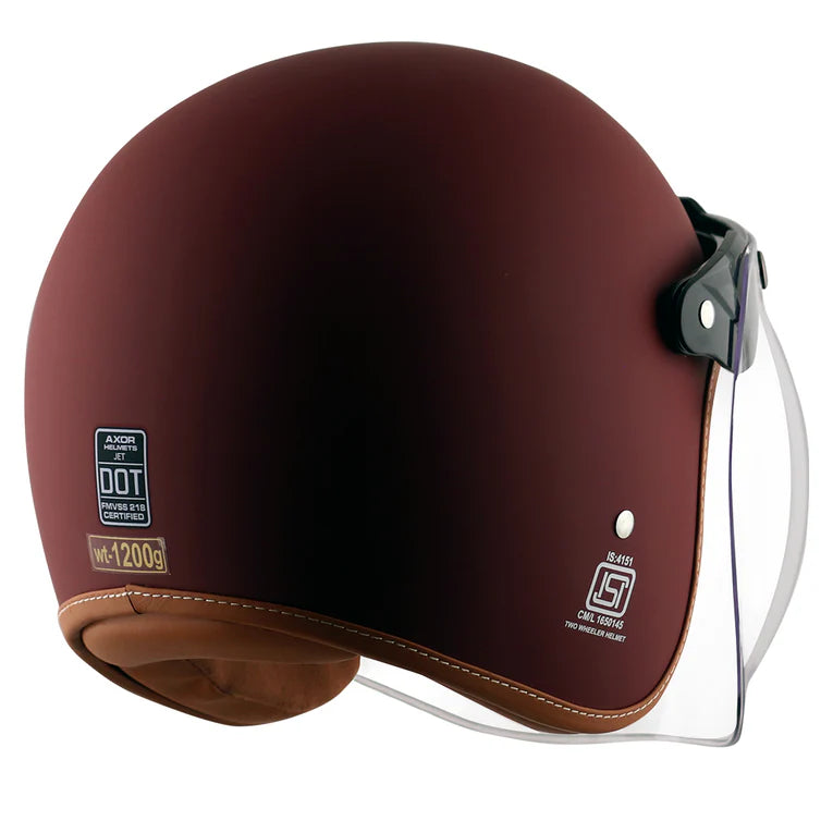 AXOR HELMET RETRO JET DULL CHESTNUT