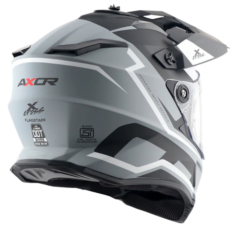 AXOR HELMET XCROSS DV FLAGSTAFF DULL GREY BLACK