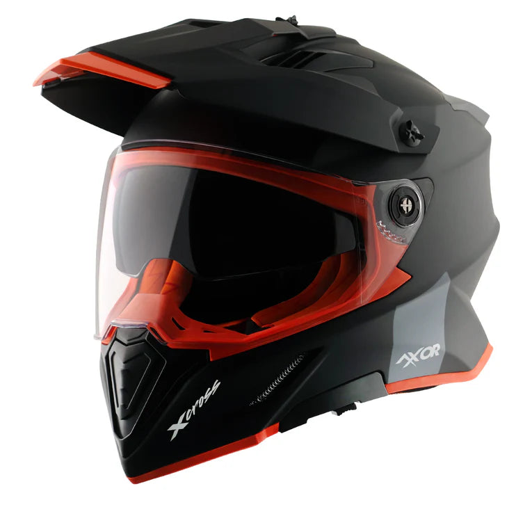 AXOR HELMET XCROSS DV DULL BLACK ORANGE