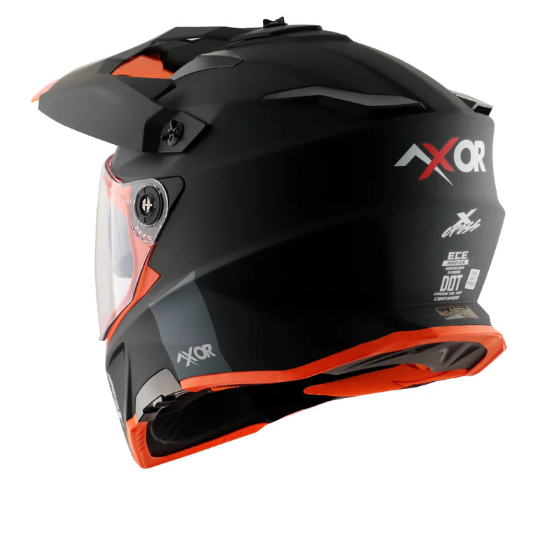 AXOR HELMET XCROSS DV DULL BLACK ORANGE