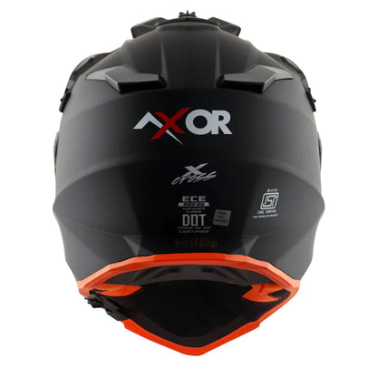 AXOR HELMET XCROSS DV DULL BLACK ORANGE
