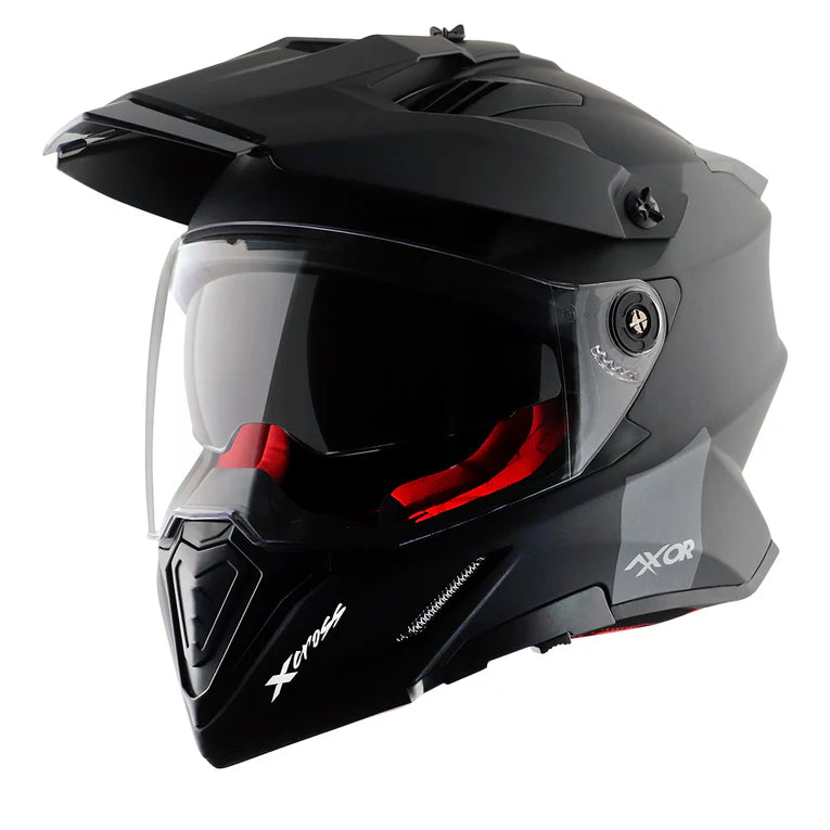 AXOR HELMET XCROSS DV DULL BLACK RED