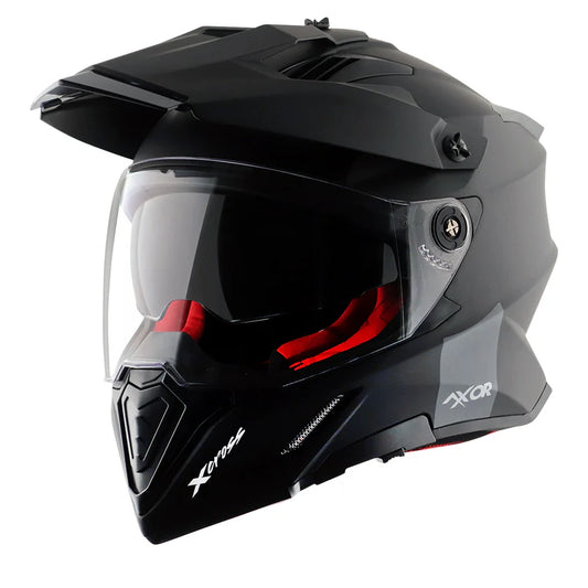 AXOR HELMET XCROSS DV DULL BLACK RED