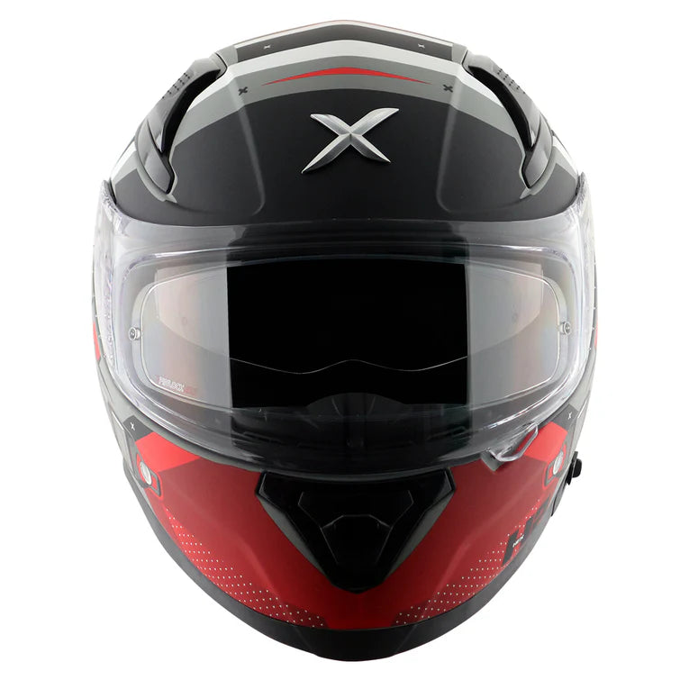 AXOR HELMET APEX HEX 2 DULL COOL GREY RED