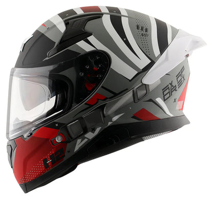 AXOR HELMET APEX HEX 2 DULL COOL GREY RED