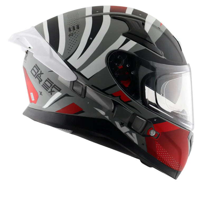 AXOR HELMET APEX HEX 2 DULL COOL GREY RED