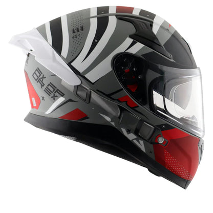 AXOR HELMET APEX HEX 2 DULL COOL GREY RED