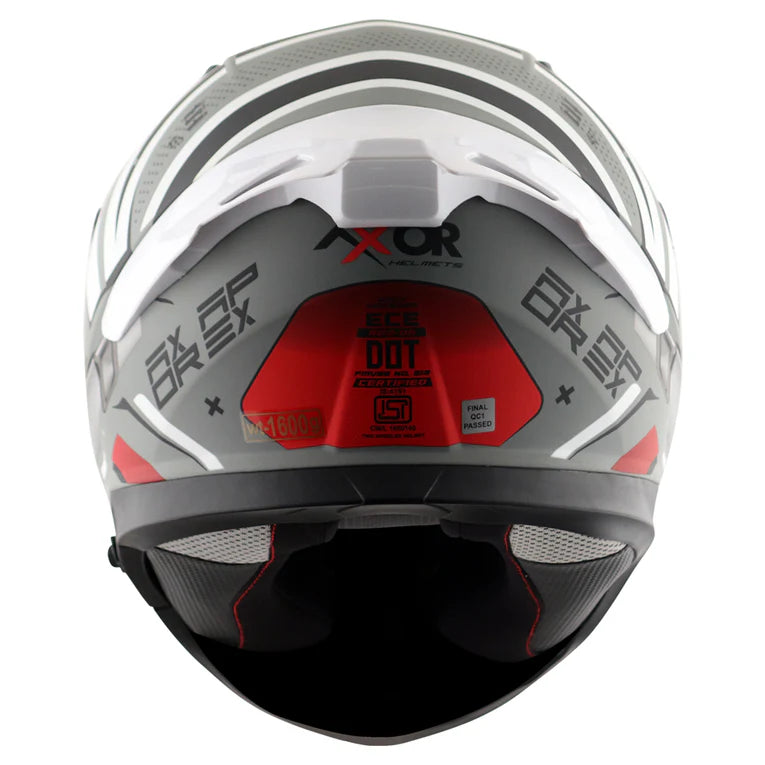 AXOR HELMET APEX HEX 2 DULL COOL GREY RED