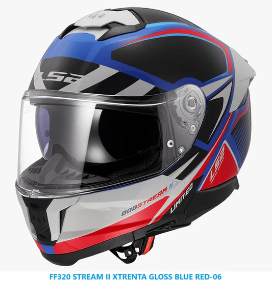 LS2 HELMET FF320 STREAM II XTRENTA GLOSS BLUE RED