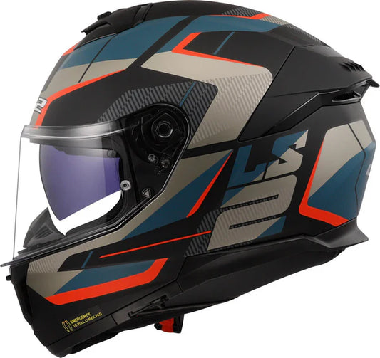 LS2 HELMET FF320 ROAD MATT BLACK BLUE