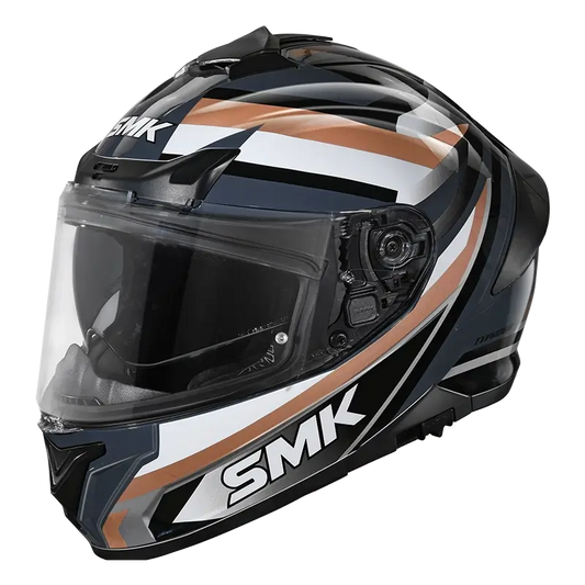 SMK HELMET TYPHOON FREERIDE GREY BLACK GOLD (GL627)