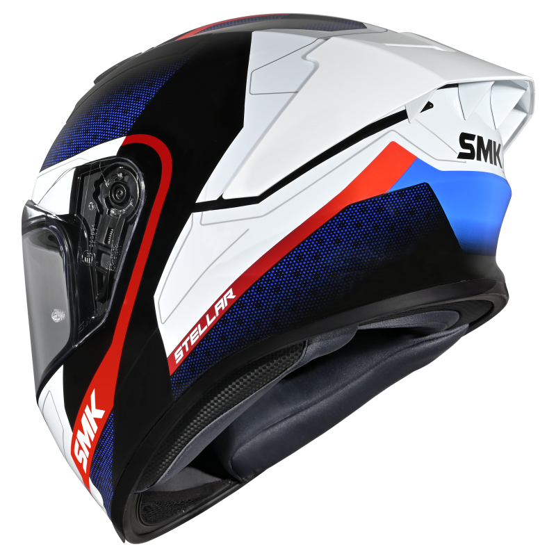 SMK HELMET STELLAR SP FLIGHT BLACK WHITE RED (GL213)