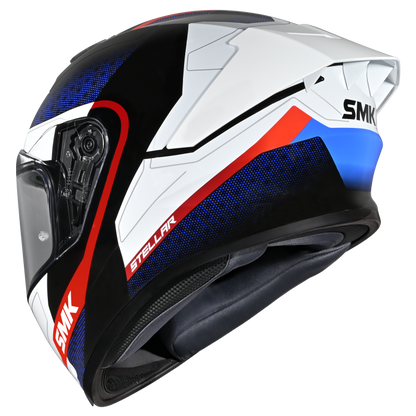 SMK HELMET STELLAR SP FLIGHT BLACK WHITE RED (GL213)