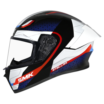 SMK HELMET STELLAR SP FLIGHT BLACK WHITE RED (GL213)