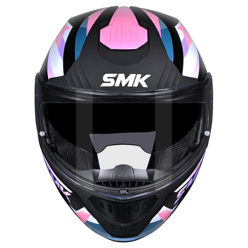 SMK HELMET GULLWING CHARGER BLACK WHITE PINK (GL219)