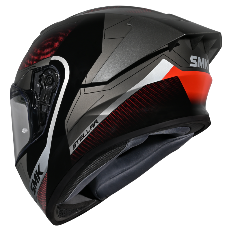 SMK HELMET STELLAR SP FLIGHT BLACK RED GREY (GL236)