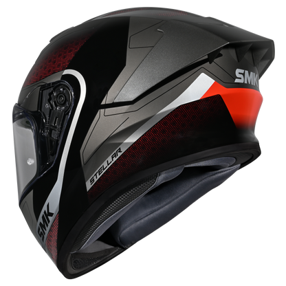 SMK HELMET STELLAR SP FLIGHT BLACK RED GREY (GL236)