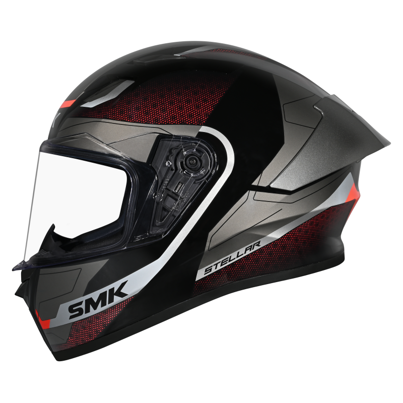 SMK HELMET STELLAR SP FLIGHT BLACK RED GREY (GL236)