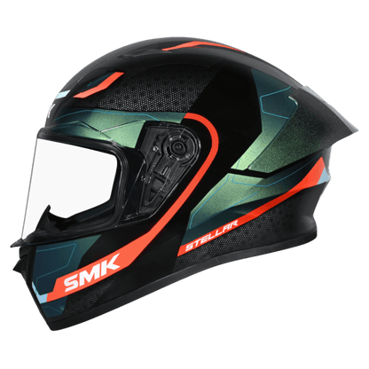 SMK HELMET STELLAR SP FLIGHT BLACK BLUE ORANGE (GL257C)