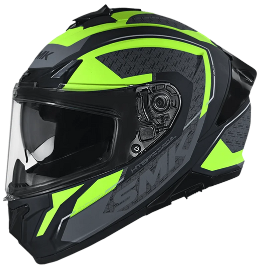 SMK HELMET TYPHOON RD1 MATT BLACK FLUO YELLOW GREY (MA246)