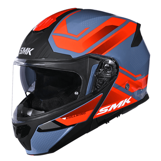 SMK HELMET GULLWING SUPERTOUR GREY RED (GL633)