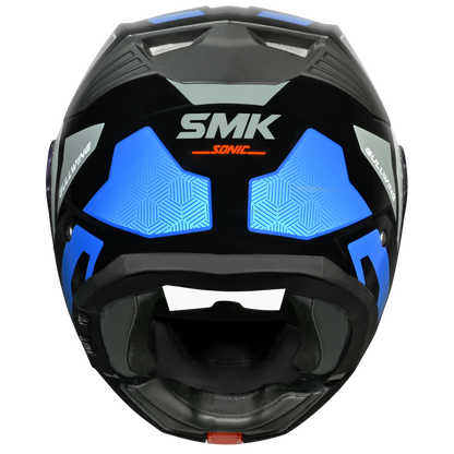 SMK HELMET GULLWING SONIC BLACK BLUE GREY (GL256)