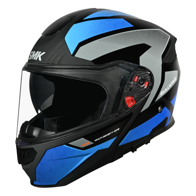 SMK HELMET GULLWING SONIC BLACK BLUE GREY (GL256)
