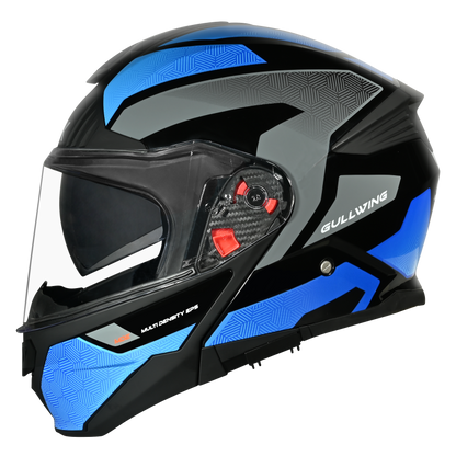 SMK HELMET GULLWING SONIC BLACK BLUE GREY (GL256)