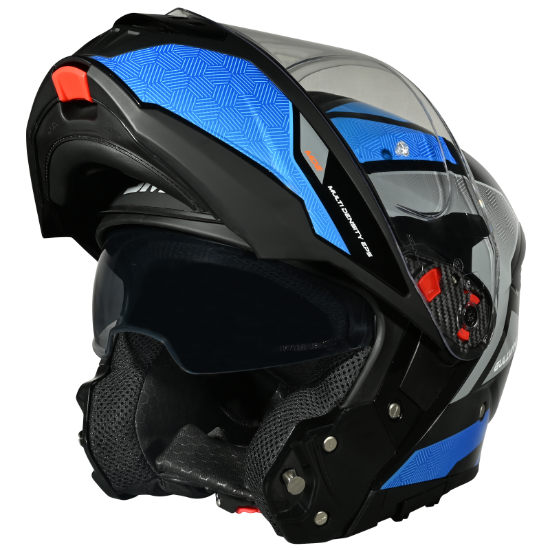 SMK HELMET GULLWING SONIC BLACK BLUE GREY (GL256)