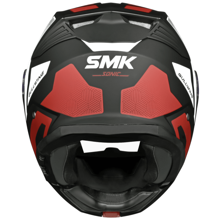 SMK HELMET GULLWING SONIC BLACK RED WHITE (GL231)