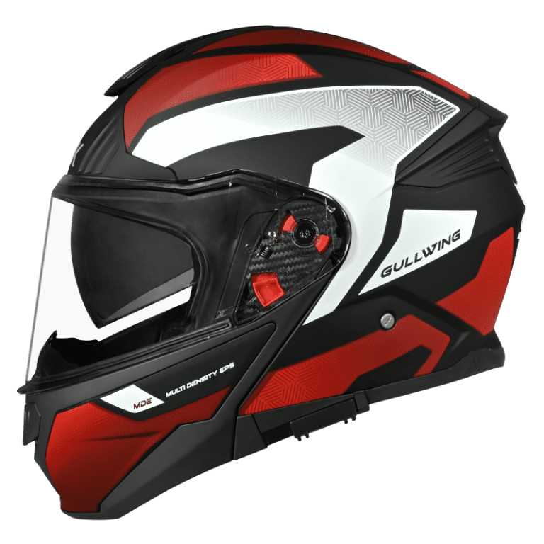 SMK HELMET GULLWING SONIC BLACK RED WHITE (GL231)