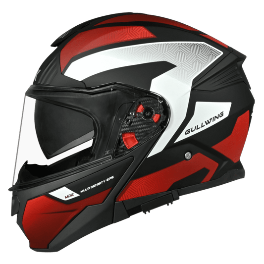 SMK HELMET GULLWING SONIC BLACK RED WHITE (GL231)