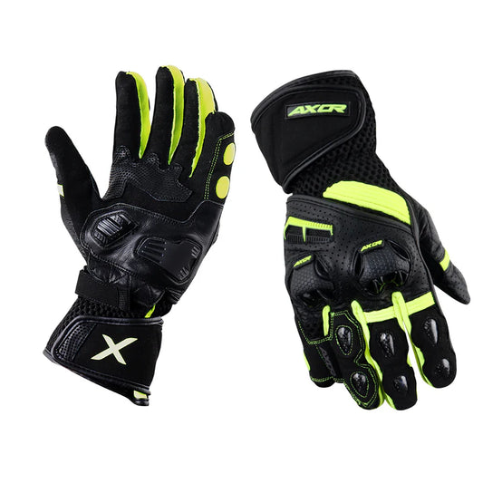 AXOR GLOVES GATOR BLACK NEON GREEN